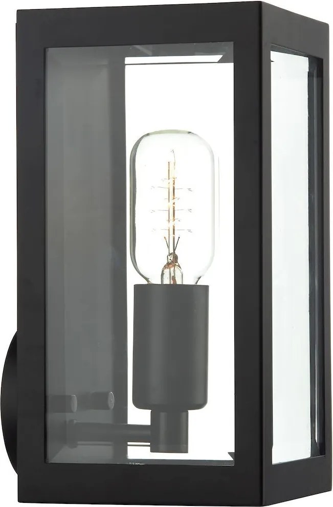 DAR LIGHTING ERA0722 ERA Klasszikus Kültéri Fali Lámpa Fekete, Átlátszó E27 IP44