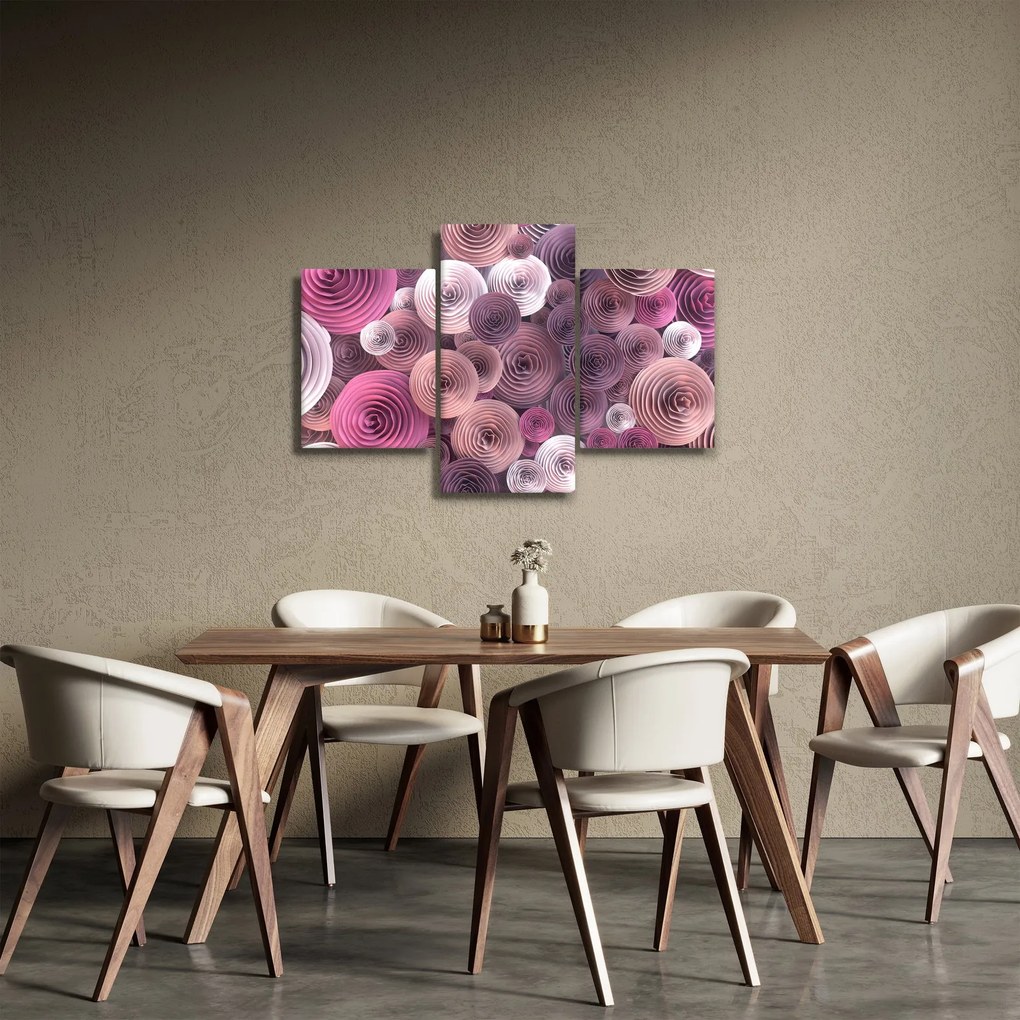 Absztrakt kép Rózsa virága (90x60 cm)