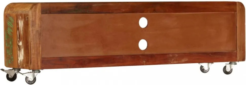 tömör újrahasznosított fa TV-szekrény 120 x 30 x 36 cm