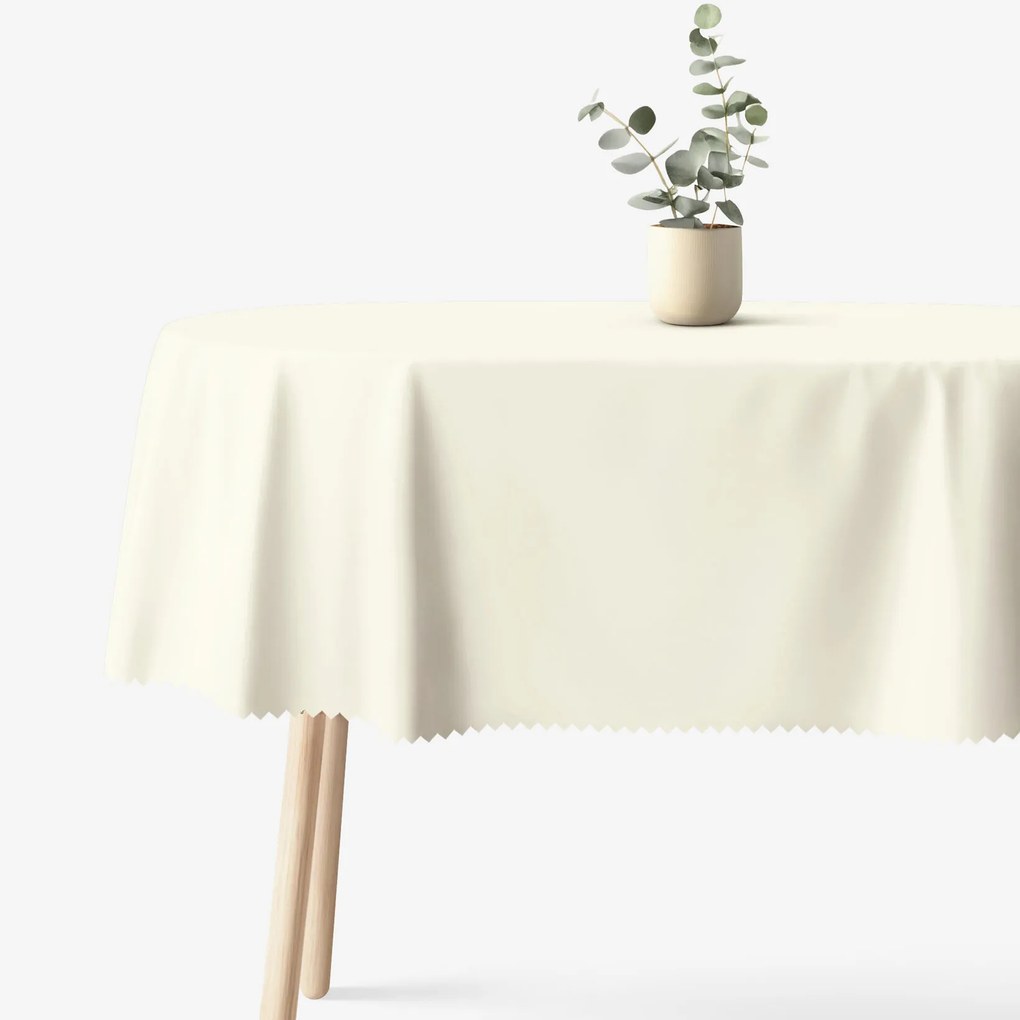 Goldea ovális viaszosvászon terítő - krémszínű 120 x 200 cm