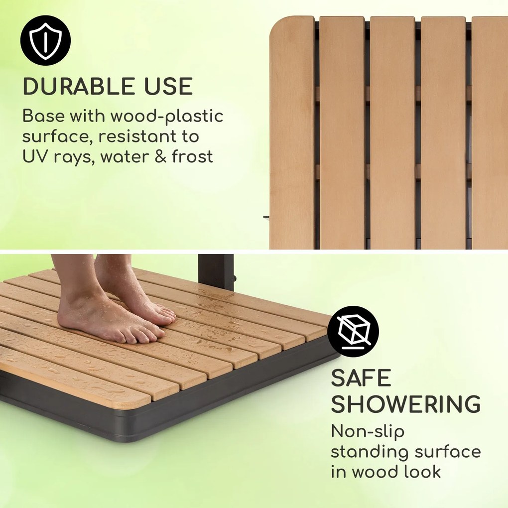 Blumfeldt Sumatra Breeze, SQ, kerti zuhany, WPC, alumínium, 70x55, szögletes