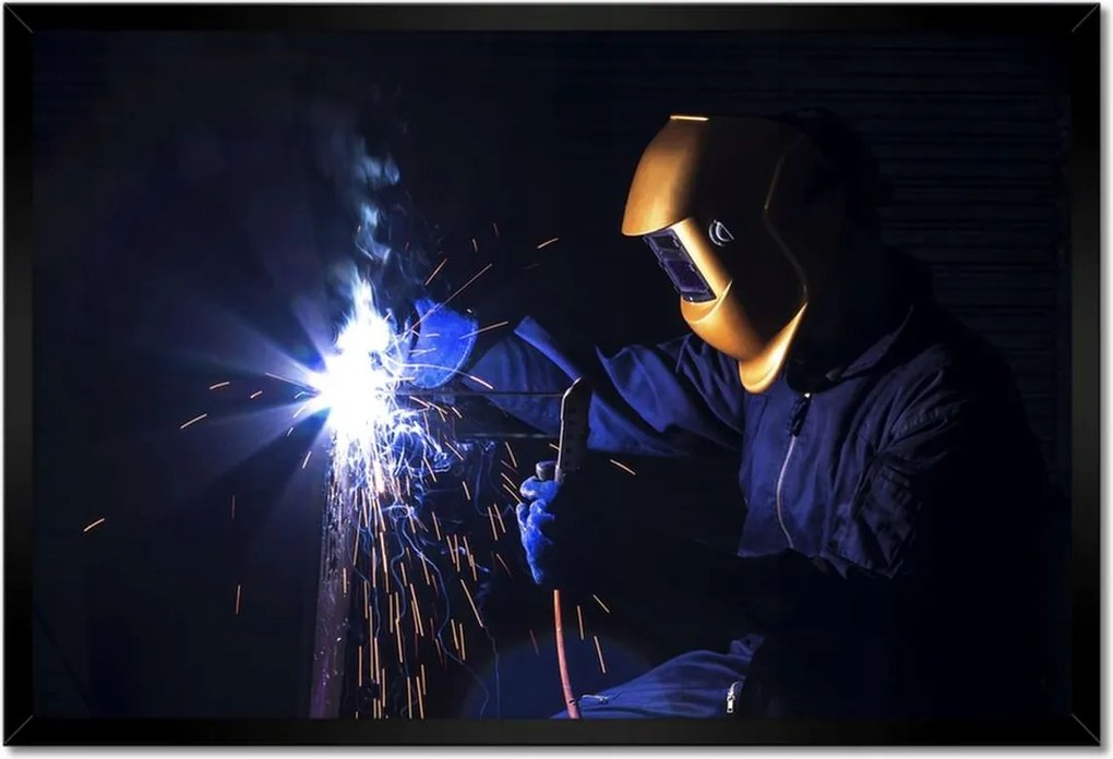 Plakátok keretben 60x40 Hegesztő hegesztő fém