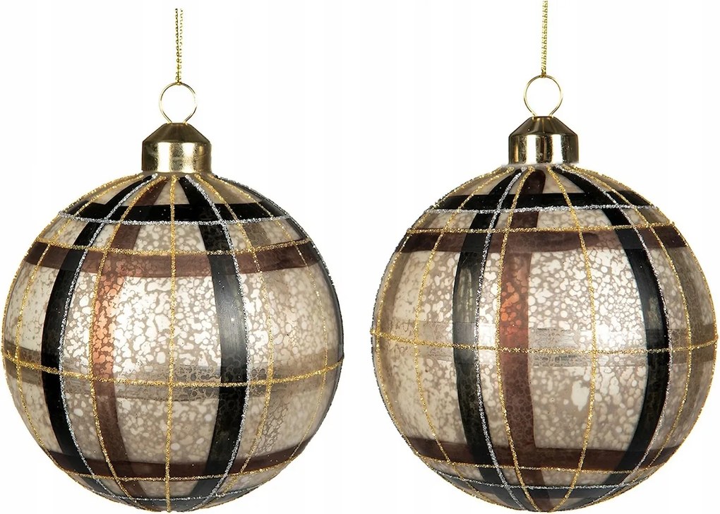 Karácsonyfa Bombák Nagy 10cm Arany Kockás Karácsonyfa Bomba Karácsonyi Ajándék