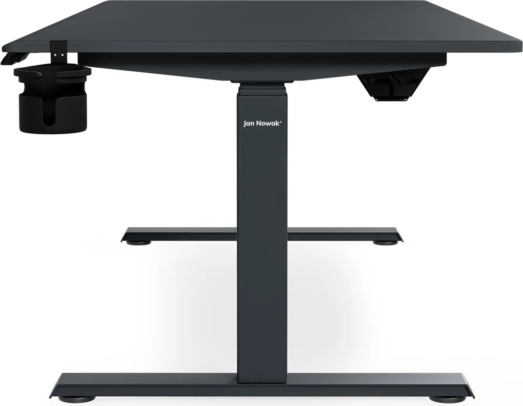 Elektromos íróasztal magasságállítással ergonomikus antracit,1600x800 mm: ARIA