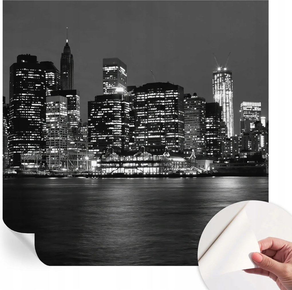 Öntapadós fali fotótapéta Hálószobába Éjszakai metropolisz 250x250 cm