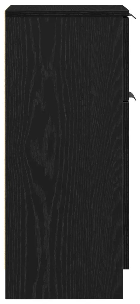 Fekete tölgy oldalszekrény 30x30x70 cm MDF