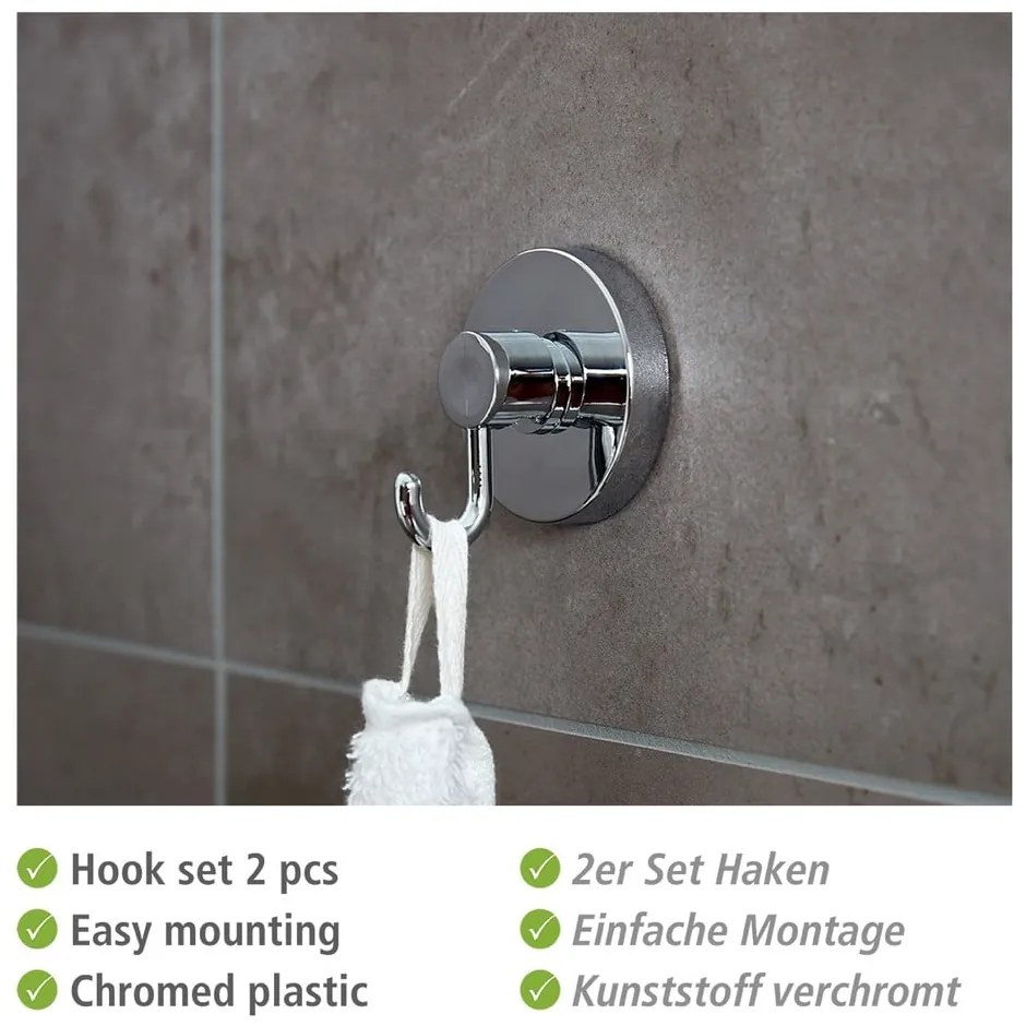 Szürke öntapadós fürdőszobai kiegészítő szett Milazzo – Wenko