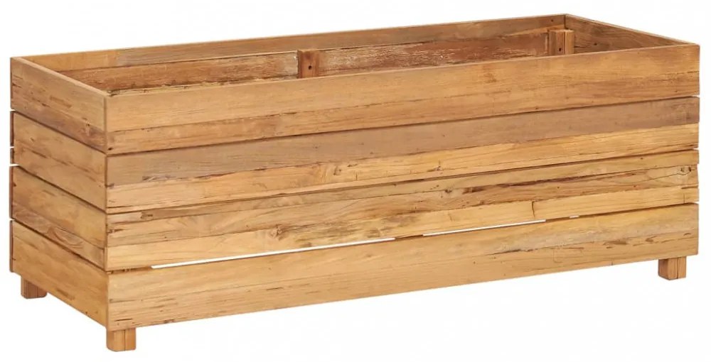 újrahasznosított tíkfa és acél magaságyás 100 x 40 x 38 cm