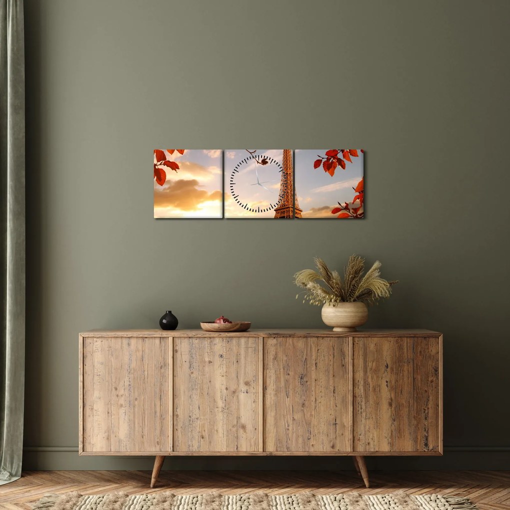 Kép - Párizs (órával) (90x30 cm)