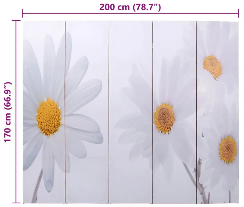 virágmintás paraván 200 x 170 cm