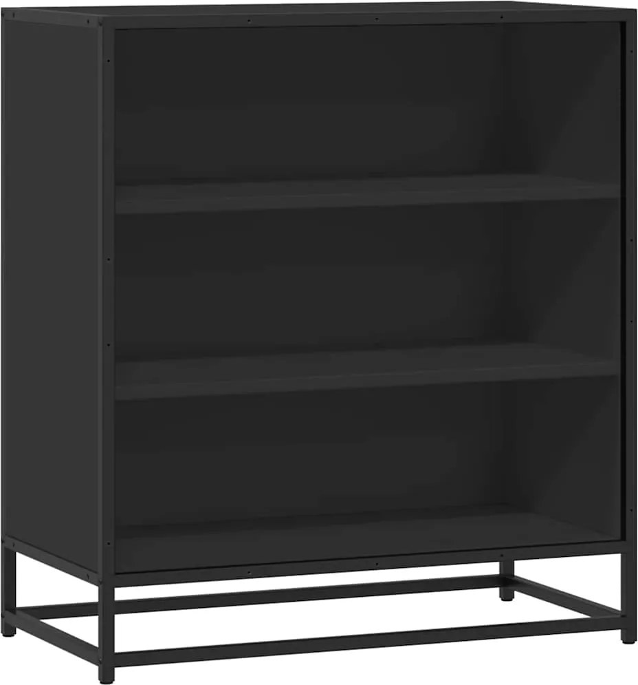vidaXL fekete szerelt fa tálalószekrény 68 x 35 x 76 cm