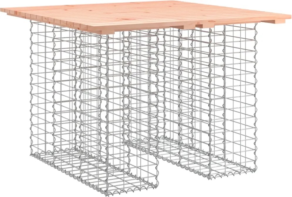 vidaXL tömörfa kerti asztal gabion mintával 100 x 102 x 72 cm Douglas
