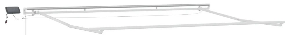 Kézi Behúzható Napellenző LED-del Sárga és Narancs 400x300 cm