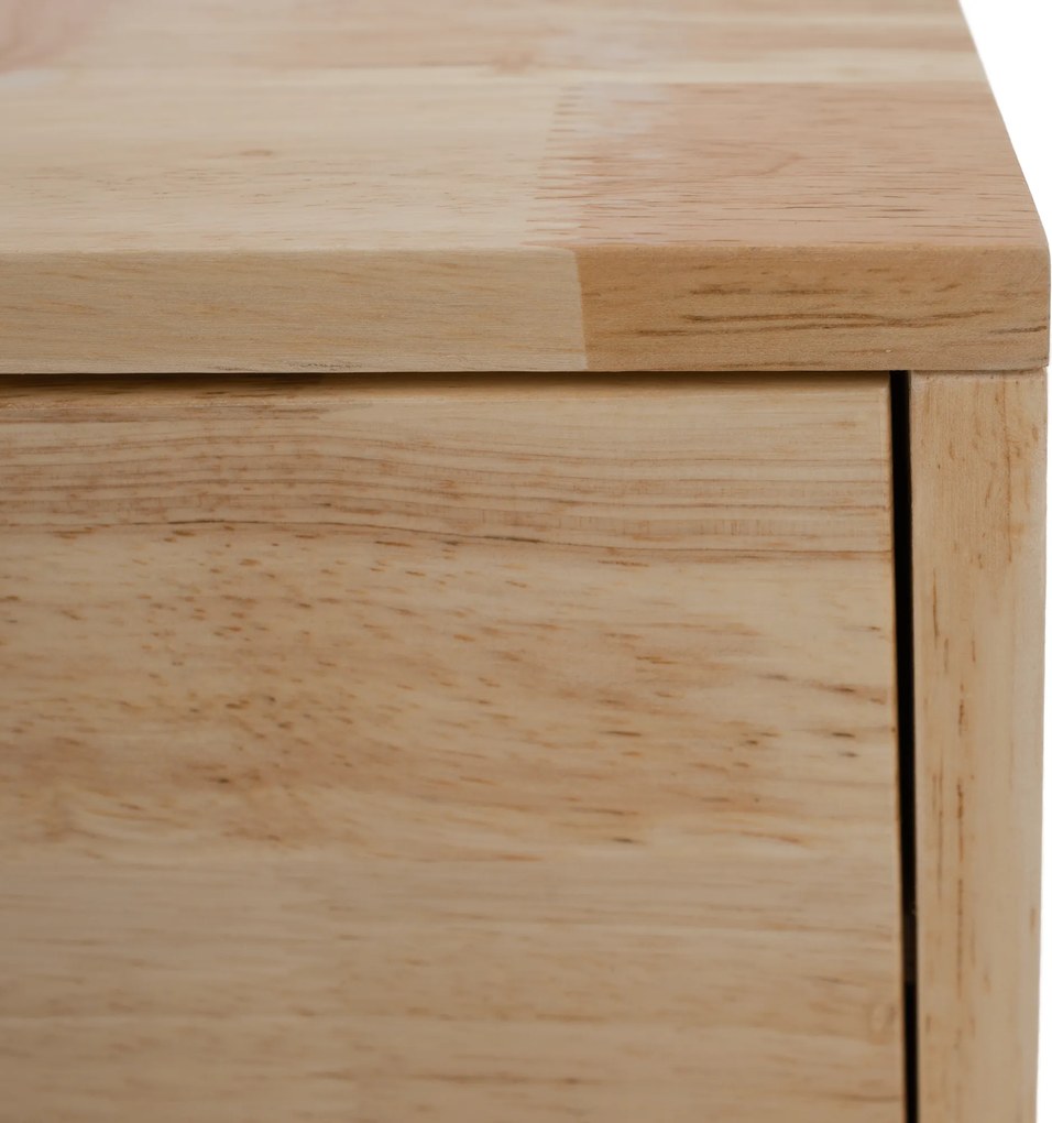 Éjjeliszekrény, masszív fa, természetes, BRUNI