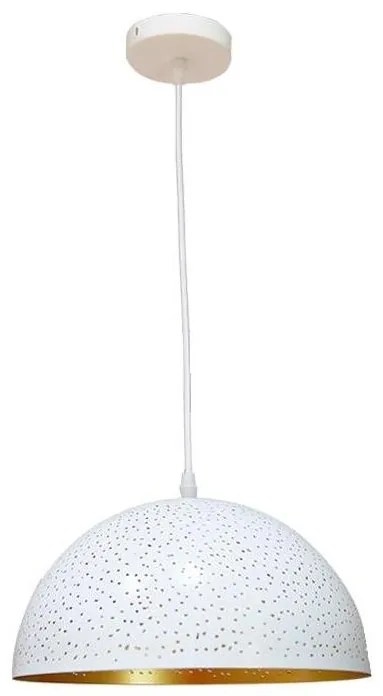 Csillár zsinóron 1xE27/60W/230V átm. 30 cm fehér