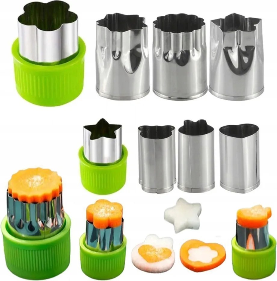 Lyukasztó Formák Hámozó Kés Zöldség Gyümölcs Sütemény Szeletelő 8db #89