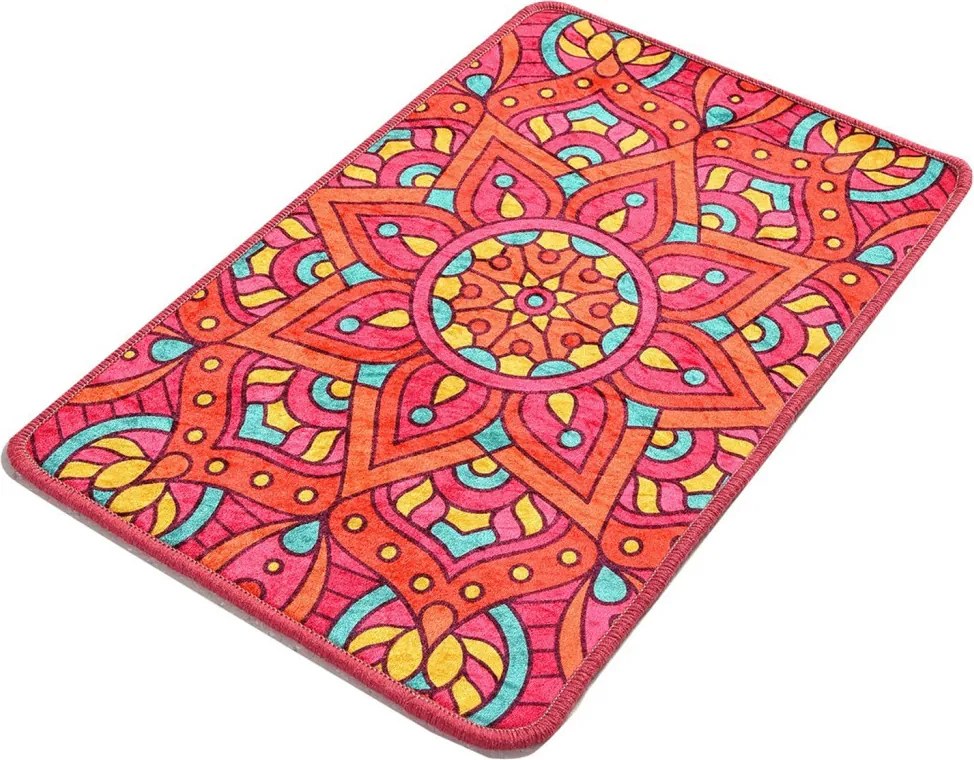 Mandal többszínű fürdőszobai szőnyeg 40 × 60 cm