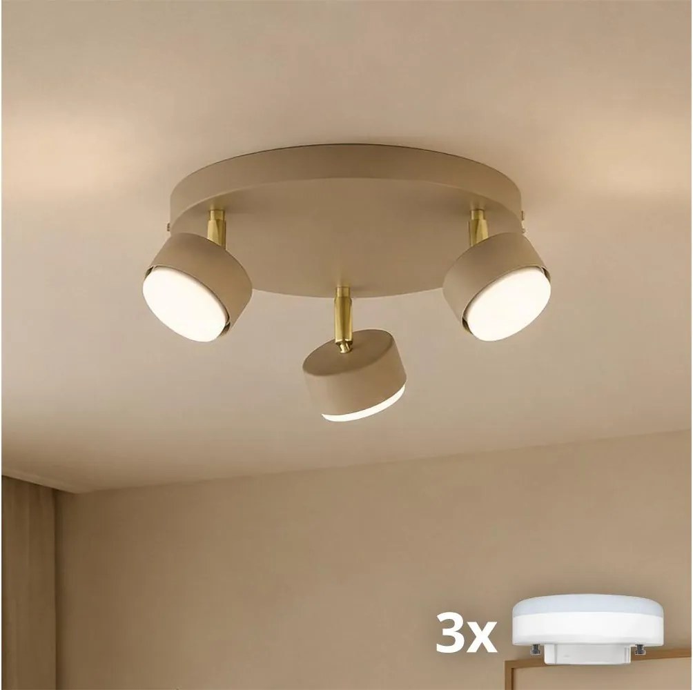 Brilagi - MONO LED spotlámpa 3xGX53/30W/230V bézs/arany