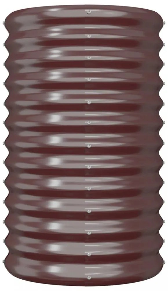 barna horganyzott acél kerti ültetőláda 40 x 40 x 68 cm