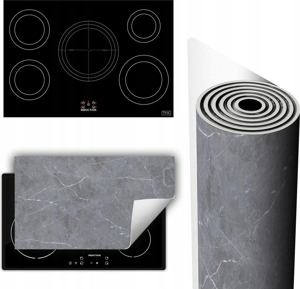 Vinil Tűzhelyvédő Szőnyeg Asztallap 90x52 szürke márvány