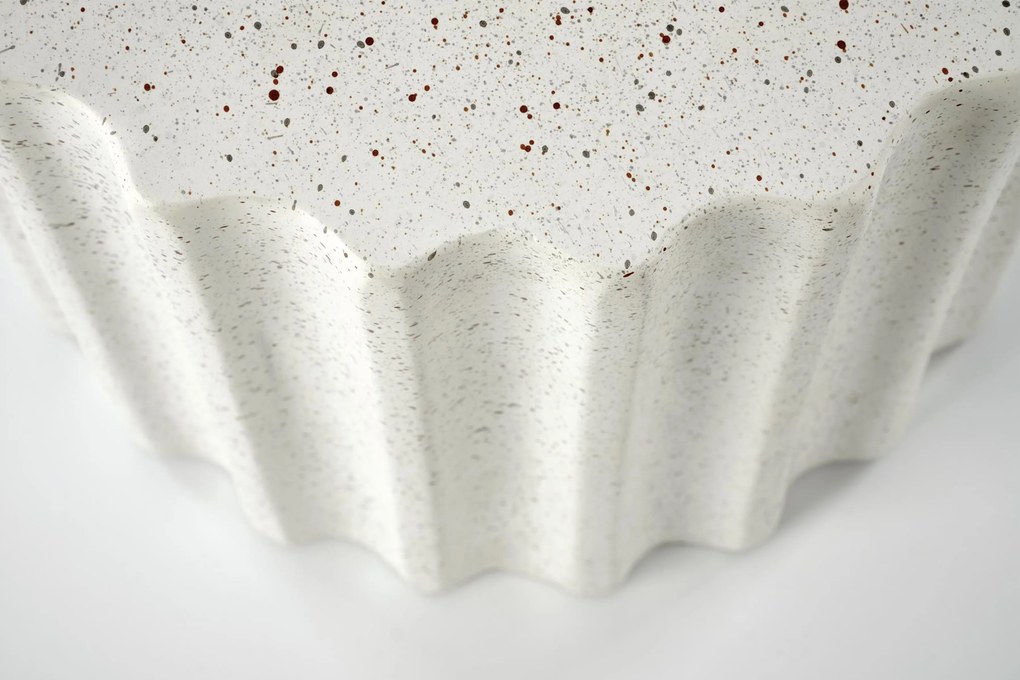 Tiaris dohányzóasztal 41 cm - fehér terrazzo