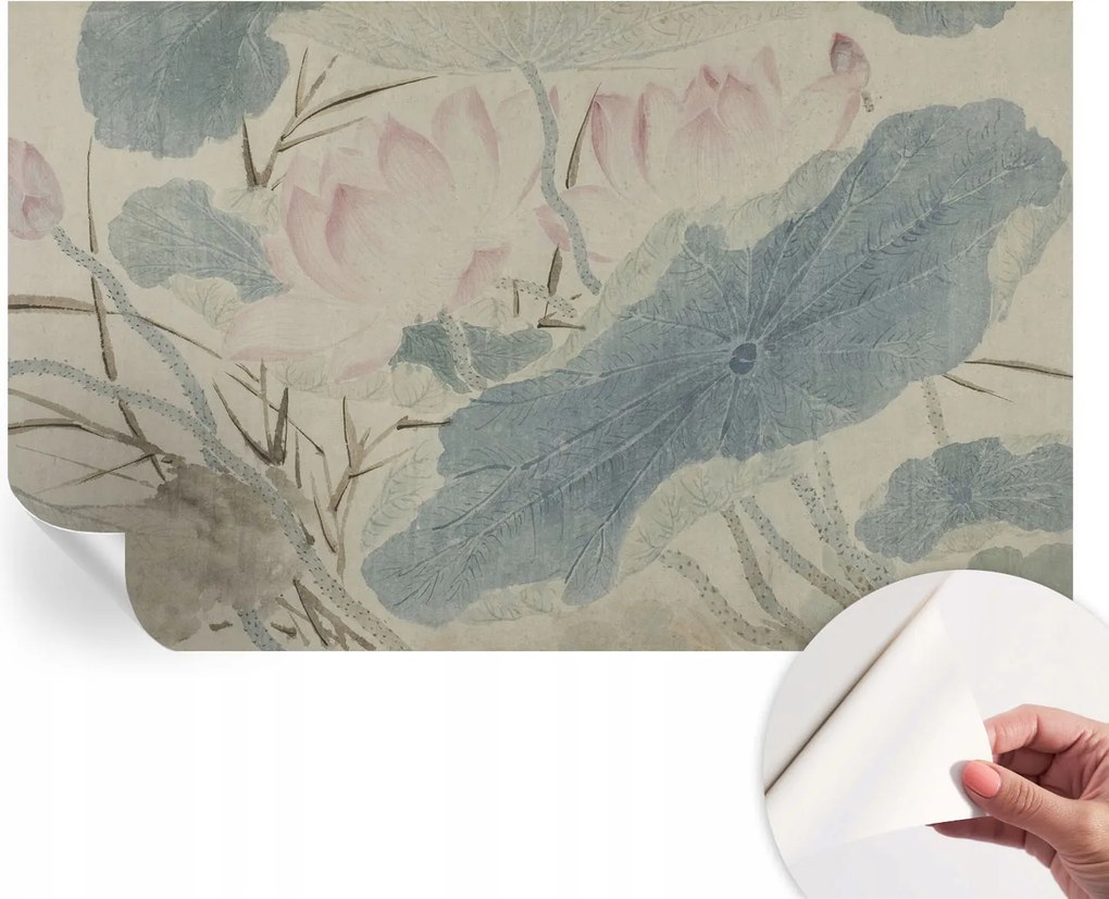 Öntapadós fali fotótapéta Hálószobába Lótusz levelek 416x254 cm