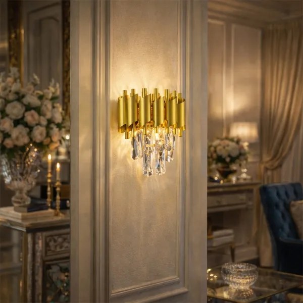 Brilagi - Fali lámpa ECLIPSE 2xE14/10W/230V aranyszínű