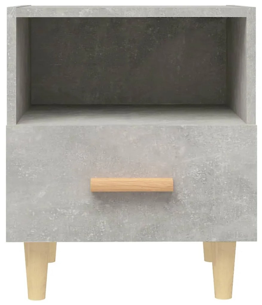 2 db betonszürke éjjeliszekrény 40x35x47 cm
