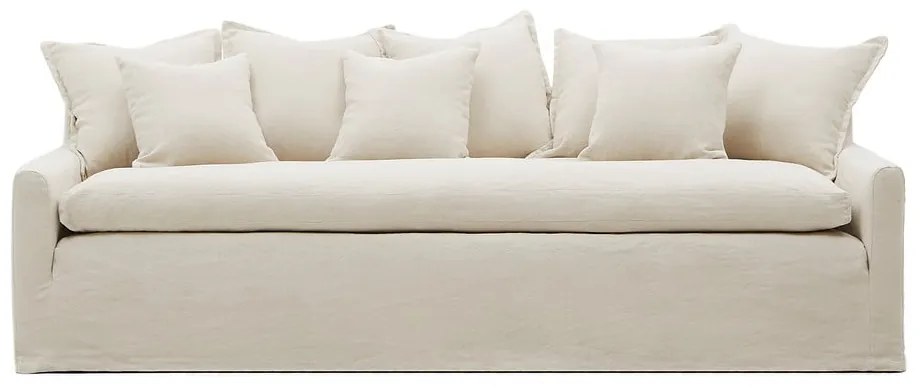 Bézs len kanapé 230 cm Zenira – Kave Home
