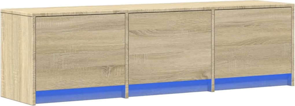 vidaXL TV szekrény leddel fiókkal Sonoma 140 x 34 x 40 cm Faanyag