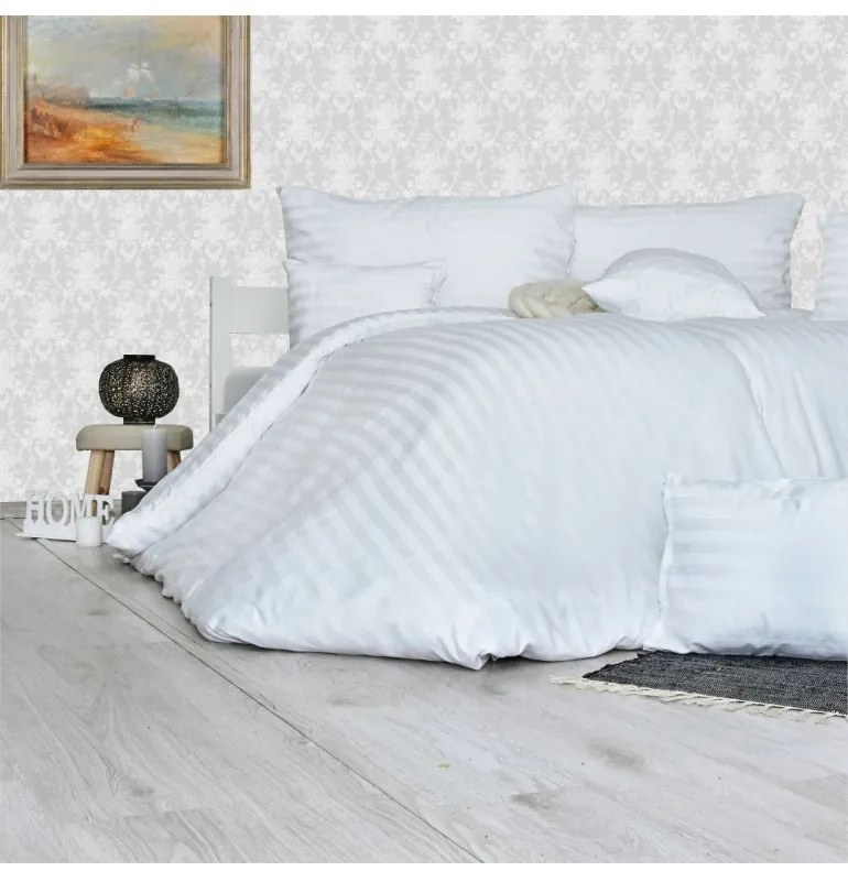 EMI fehér damaszt ágyneműhuzat, Párna 50x50