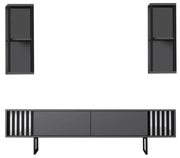 TV szekrény Chrome Line - Anthracite, Black