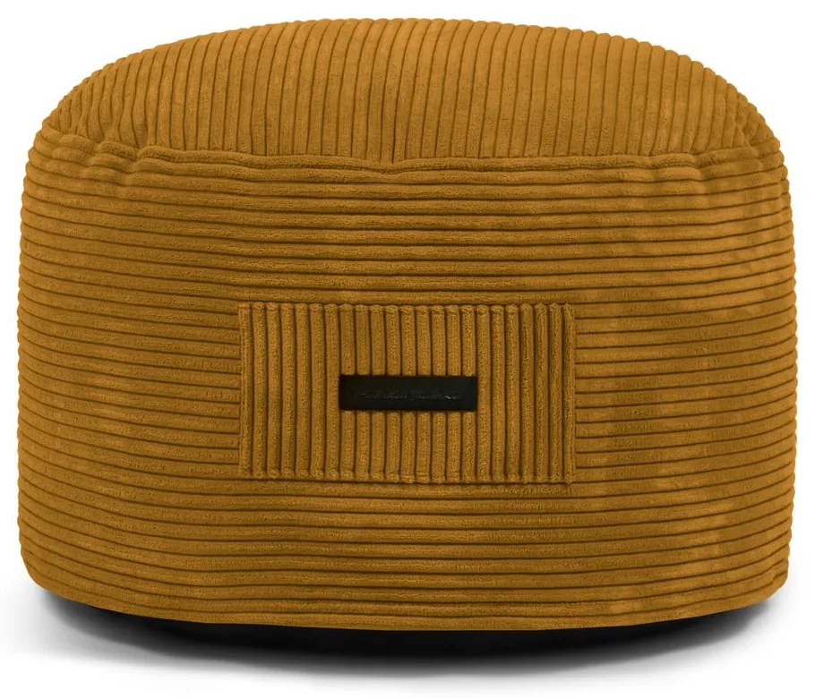 Mustársárga kordbársony puff Om 60 – SLOWDOWN