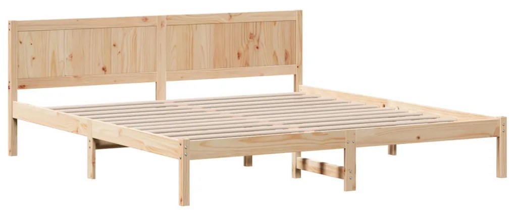 Fenyőfa Ágykeret Természetes fa Tömör fenyőfa 200 x 200 cm Tartós