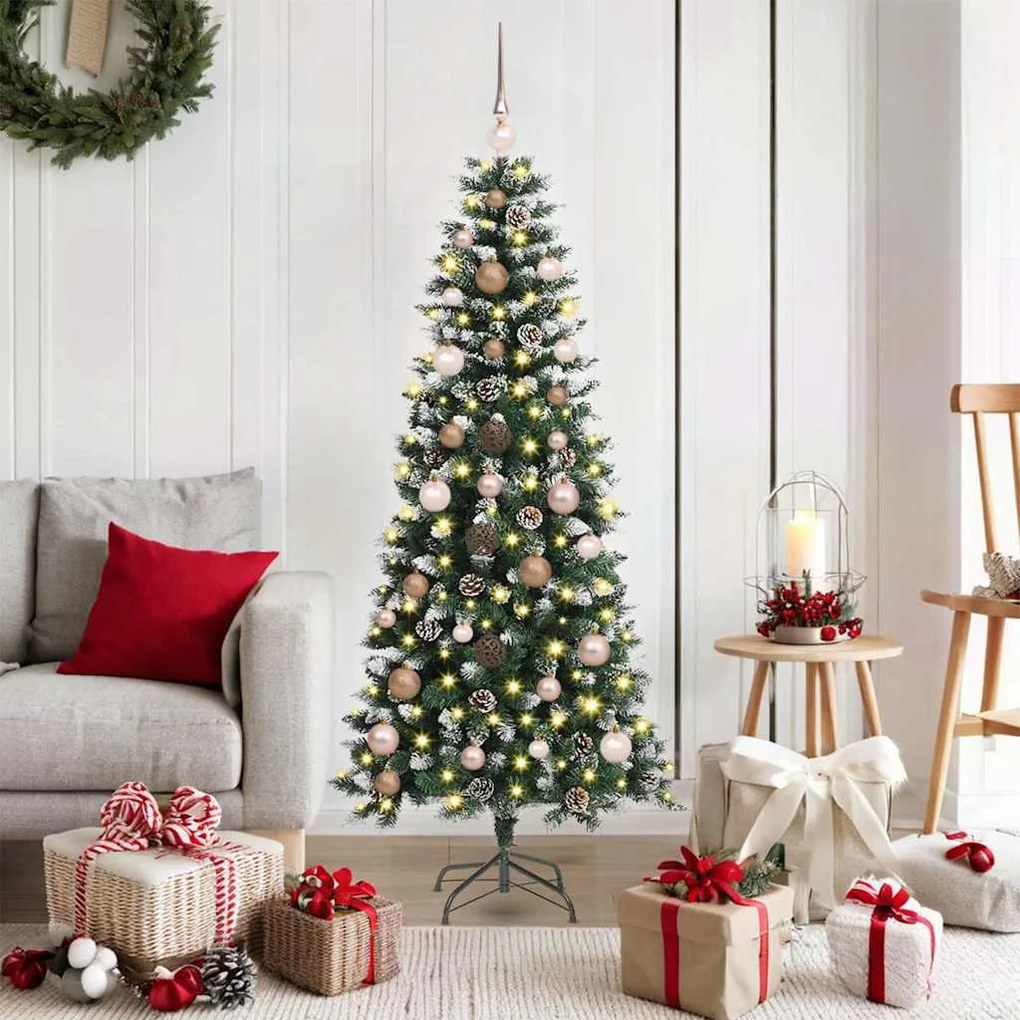 Mű karácsonyfa LED -es lámpákkal Zöld 150 cm PVC