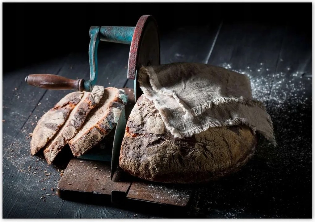 Poszterek 100x70 Kenyér szeletelő liszt