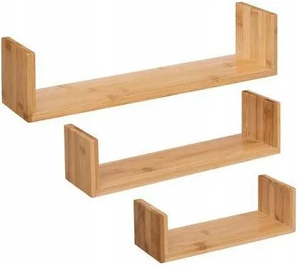 3 db-os fali polc szett Fixy bambusz