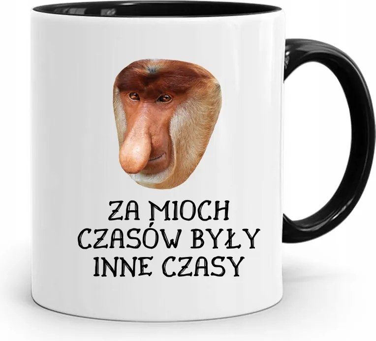 Bögre Fekete Hordozó Janusz Az Én Időmben Ajándék nyomtatott fényképpel