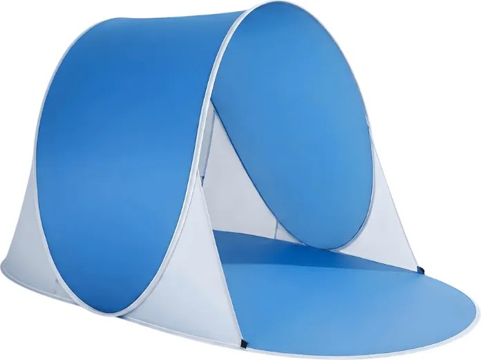 Összehajtogatható strandsátor SUNSHADE 190x120 cm, kék/fehér
