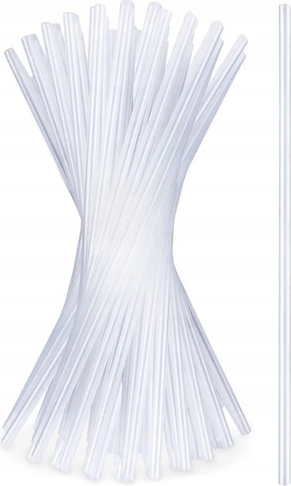 Italtartó Szívószál Átlátszó 22 CM 50 Db-os Többfunkciós Italtartó