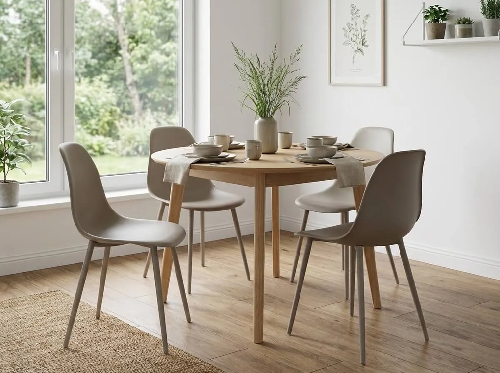 Étkezőszék OSAKA műanyag, szürkésbarna