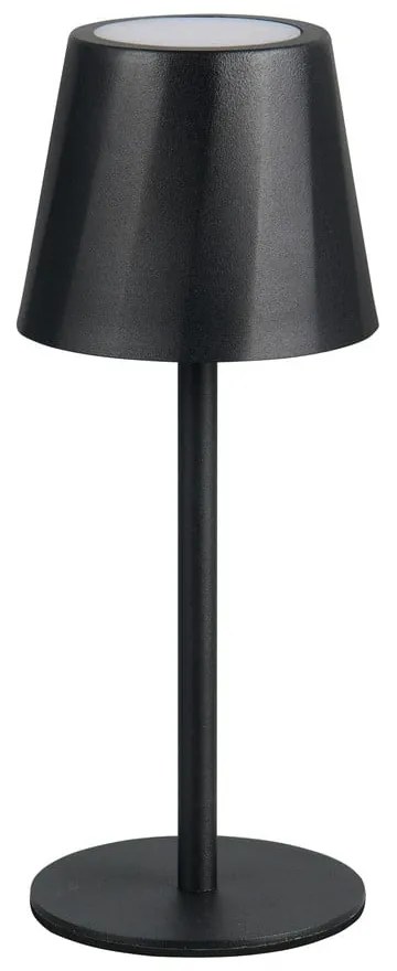 Matt fekete LED asztali lámpa fém búrával (magasság 21 cm) Diaz – Trio