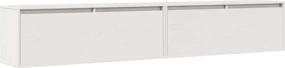 vidaXL 2 darab fehér tömör fenyőfa faliszekrény 100 x 30 x 35 cm