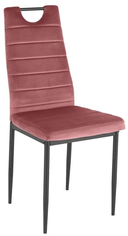 Sötét rózsaszín bársony étkezőszék szett 2 db-os Mandy – Støraa