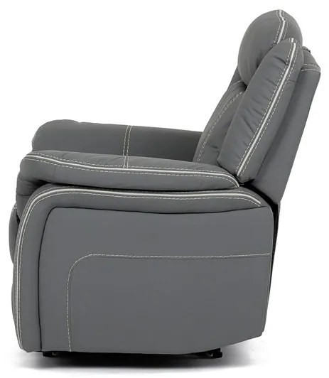 Elektromos vezérlésű szürke ökobőr dönthető fotel. TV-4119 GREY