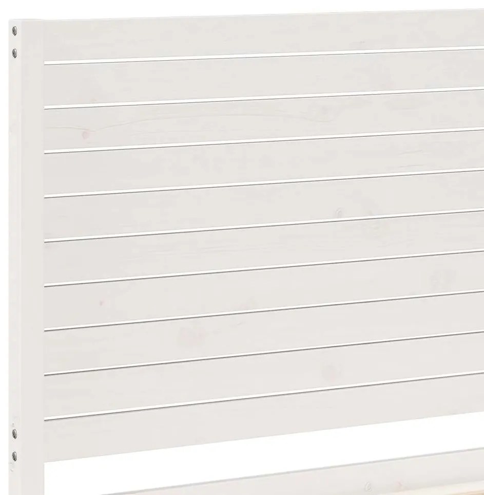 fehér tömör fa extra hosszú ágykeret matrac nélkül 90 x 210 cm