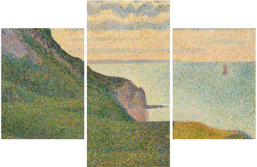 Kép - Georges Seurat, Seascape at Port-en-Bessin, Normandy, reprodukciók (90x60 cm)