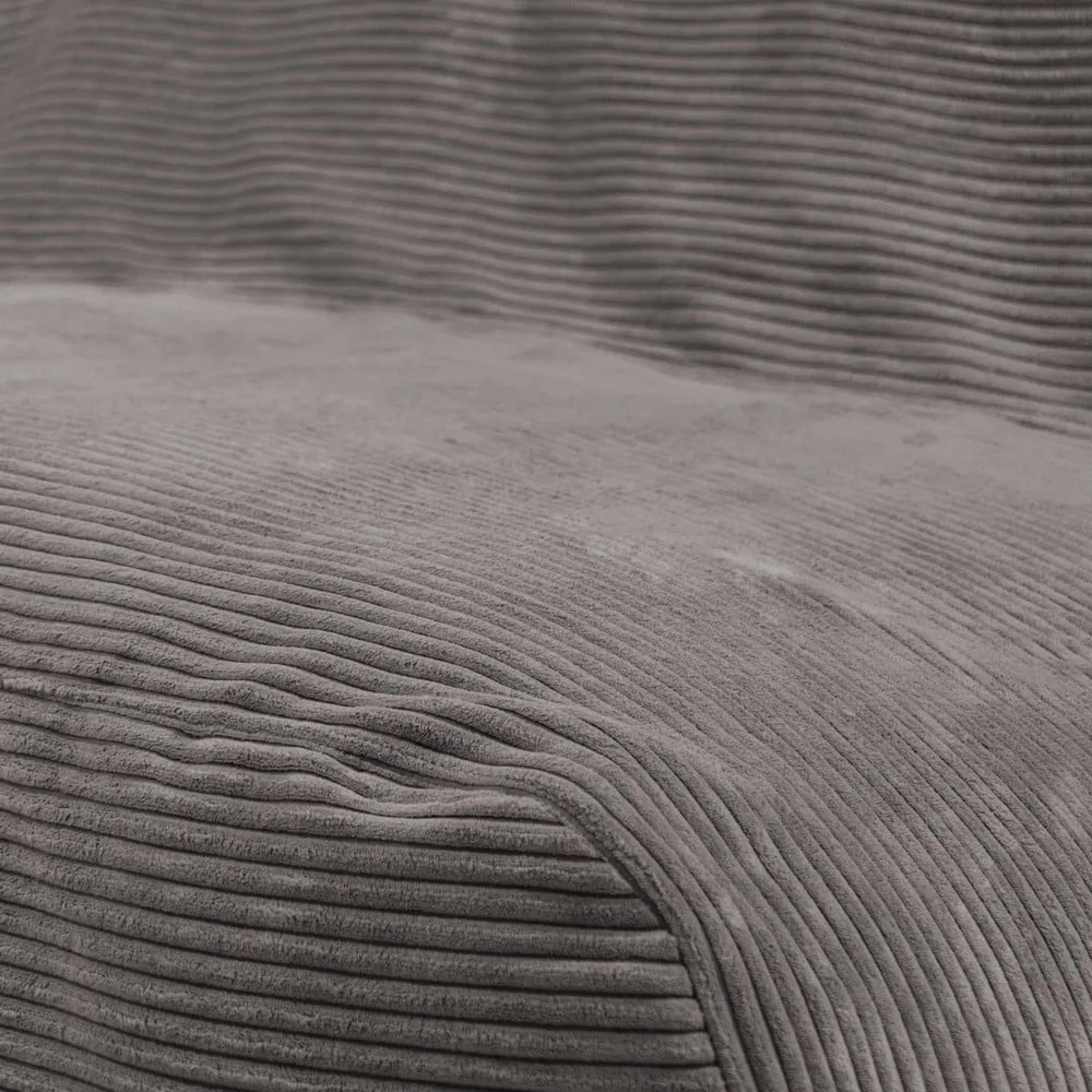 Világosszürke kordbársony babzsákfotel Sofa Tube – SLOWDOWN