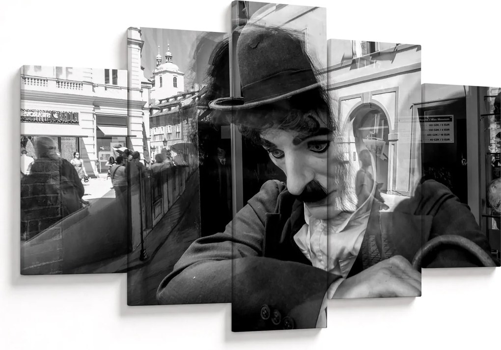 Kép - Charles Chaplin, Prágában (150x105 cm)