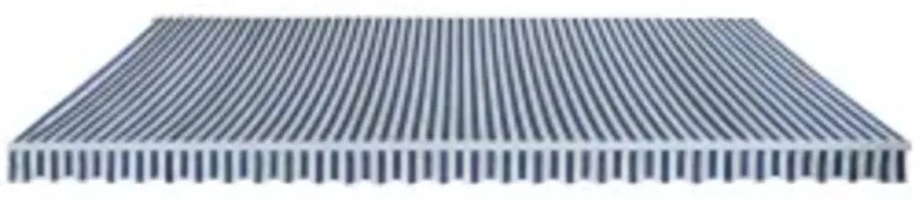 vidaXL kék-fehér kézi működtetésű összecsukható napellenző 600 cm